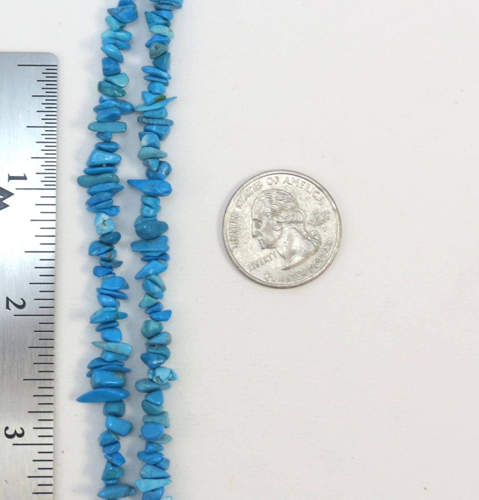 Blue Howlite Chips Turquoise Blue Chips 36 Inch Etsy