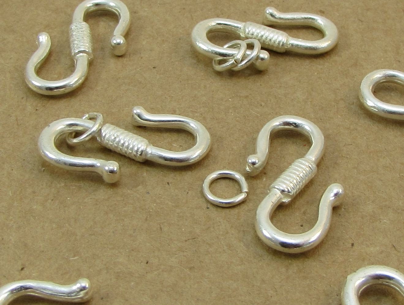 SHook Clasps Twelve 12 Silver Finished SHook Clasps with Etsy