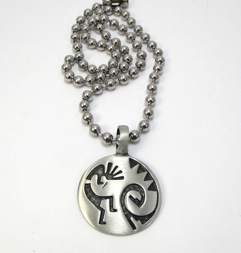 Kokopelli Necklace 39x28mm Kokopelli Pendant Native Etsy