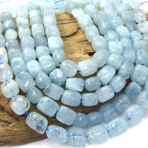 Aquamarine Nuggets, 16 inch Strand Blue Aquamarine Beads, Jewelry Supplies, Beading Supplies, Item 1800gss image 4