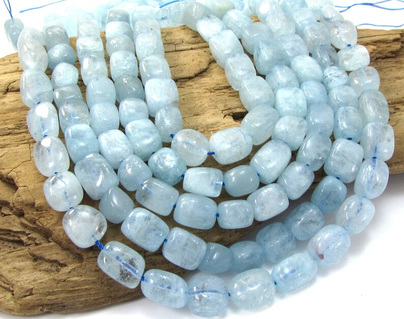 Aquamarine Nuggets, 16 inch Strand Blue Aquamarine Beads, Jewelry Supplies, Beading Supplies, Item 1800gss image 4