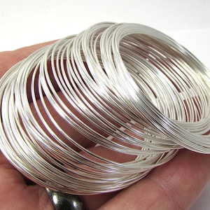 Armband geheugendraad, 22 gauge verzilverd koolstofstaaldraad, kleine armbanddraad, sieradenbenodigdheden, kralenbenodigdheden, item 2349wr