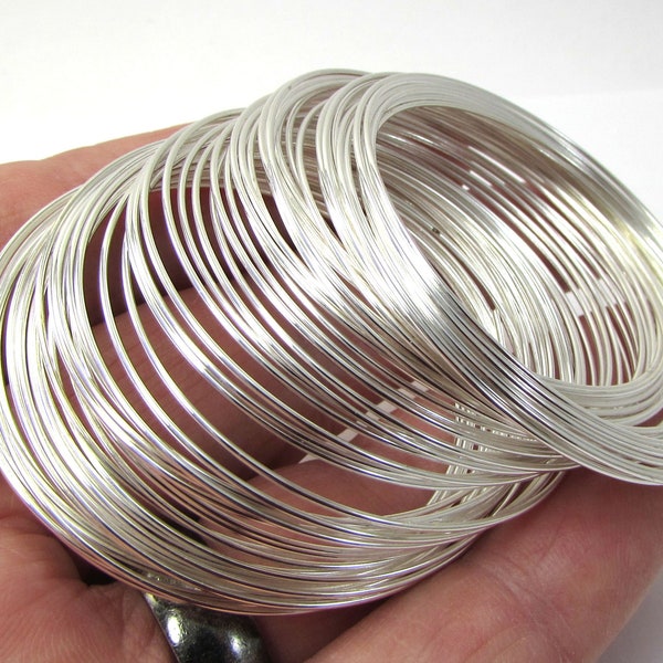 Bracelet Memory Wire, 22 Gauge Silver-Plated Carbon Steel Wire, Small Bracelet Wire, Jewelry Supplies, Beading Supplies, Item 2349wr