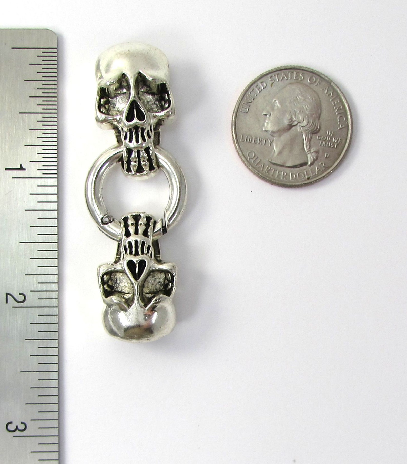 Skull Clasps, One (1) Skull Clasps, Necklace and Bracelet Clasps, Item ...