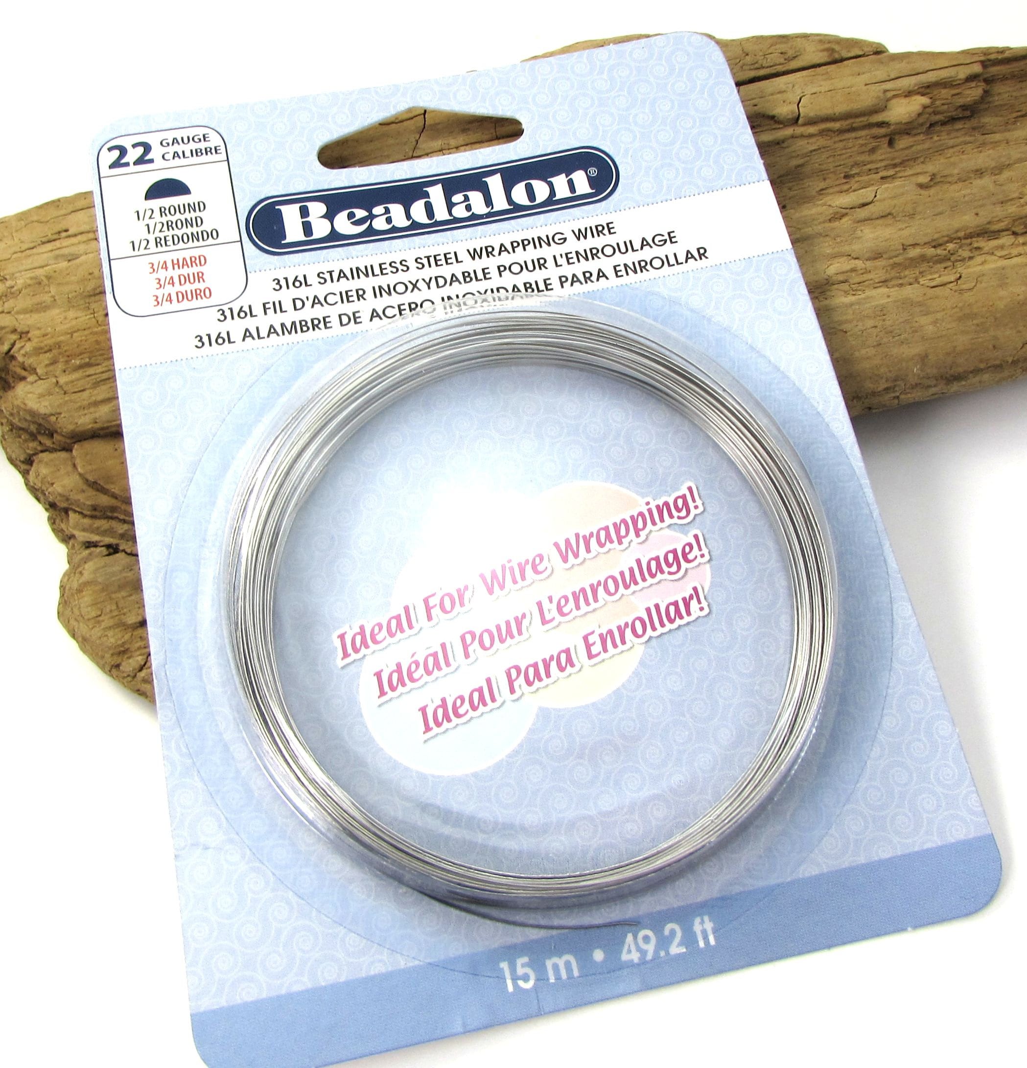 100 Ft SATIN SILVER 7 Strand BEADALON Beading Wire, Jewelry