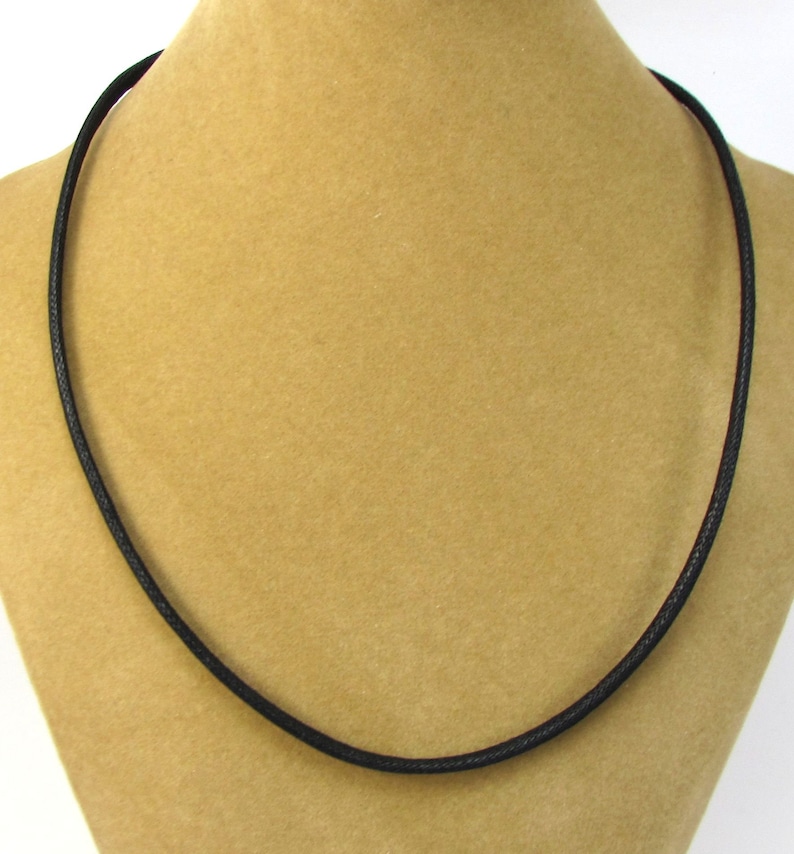 Black Waxed Cotton Cord, 3mm, 5 Yards, Item 634ct image 2