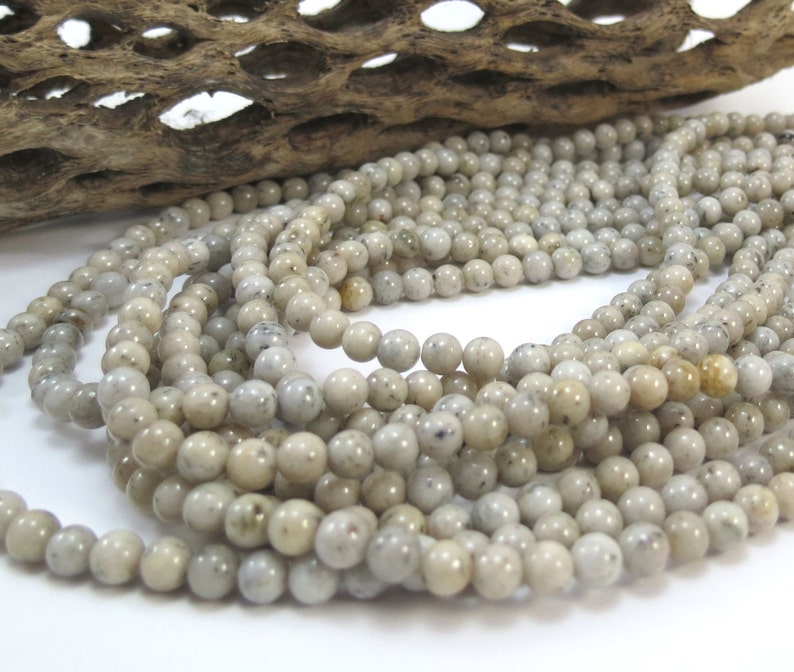 4mm Gray Beads 16 inch Strand Jewelry Supplies Item 1006pm Beading Supplies Grey Feldspar Beads Natural 4mm Round