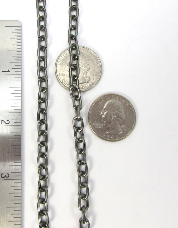 Aluminum Cable Chain 5mm X 8mm - Non-Tarnish, Nickel Free - Gold, Silver, Gun Metal (Sold By Length/Spool)