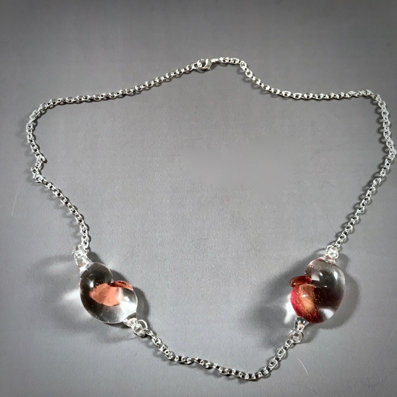 Blown Glass Kidney Pendant Necklace Jewelry Weddings Valresa Com