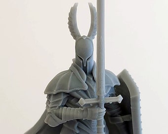 Stampa in resina in miniatura di Silver Knight Dark Souls D&D
