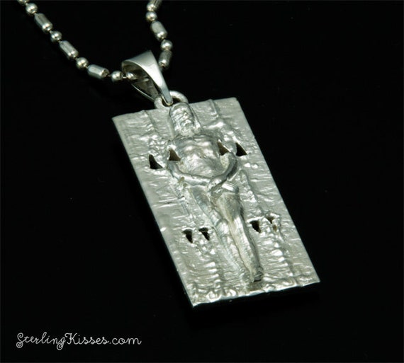 Jewels Obsession Cross Necklace Rhodium-plated 925 Silver Budded Cross Pendant with 16 Necklace