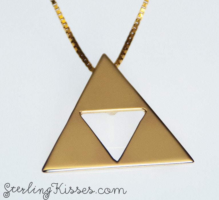 Triforce Pendant in 14kt Yellow Gold From The Legend of Zelda