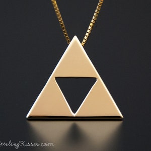 Golden Power Pendant in 14kt Yellow Gold Necklace Fantasy Gamer Jewelry
