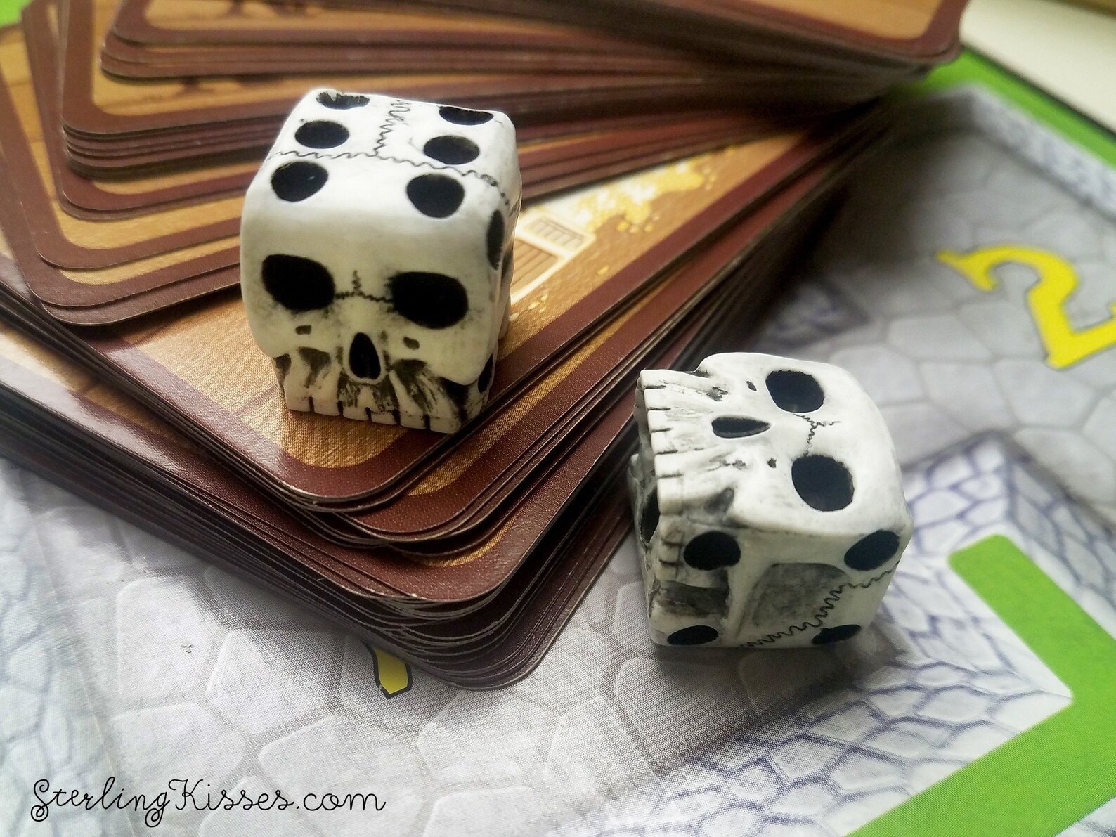 Skull Dice Pair 6 Sided D6 Dnd Bone Unique Custom D&D Gamer Etsy