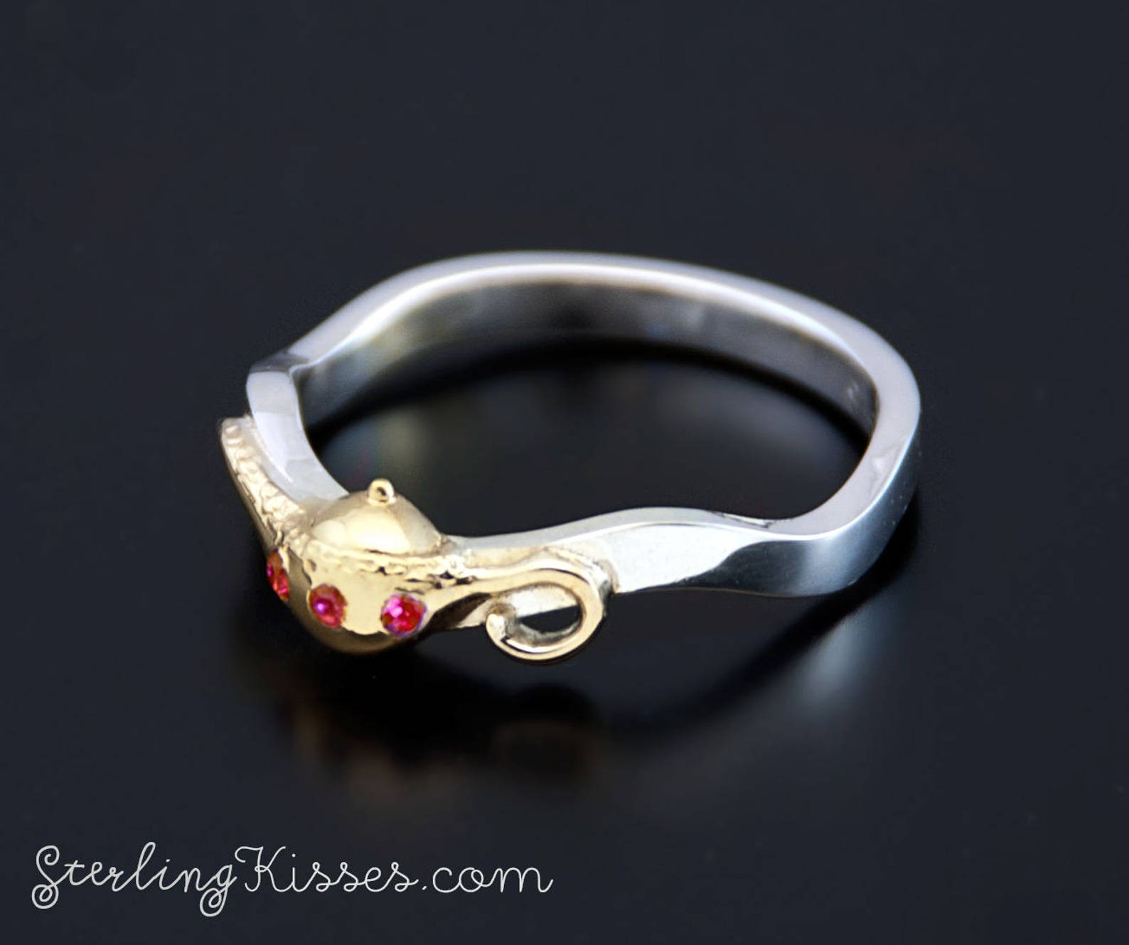 Magic Lamp Ring with Genuine Rubies or Diamonds in Sterling Etsy
