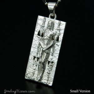 Shroud Of Turin Jesus Pendant Necklace Multiple Sizes Catholic Christian Sterling Silver Jewelry