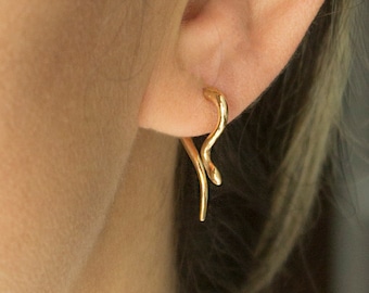 Klein jasje met slangenoorbellen / 14 kt goud