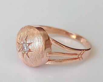 Ring in vintagestijl / 14 kt massief goud