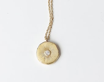 Medaillon ketting zon
