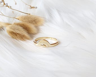 Sunset-ring / 14 kt goud