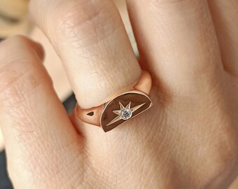 Sunset-ring 14 kt gouden ring