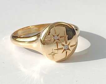 14 kt goud A Night With Stars-ring