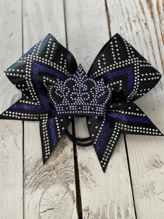 Limelight standard cheer bow with 3D center crown
