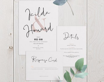 printable wedding invitation etsy