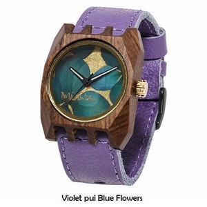 Wooden watch, Birthday Gift, Real Flowers, Handmade wrist watch, Womens watch, Unique watch, Ecofriendly, wood accessories, VOLKANO SE image 6
