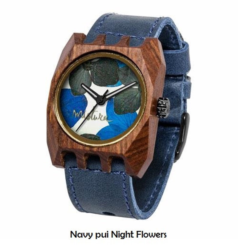 Wooden watch, Birthday Gift, Real Flowers, Handmade wrist watch, Womens watch, Unique watch, Ecofriendly, wood accessories, VOLKANO SE image 4