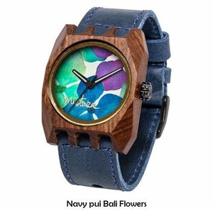 Wooden watch, Birthday Gift, Real Flowers, Handmade wrist watch, Womens watch, Unique watch, Ecofriendly, wood accessories, VOLKANO SE image 2