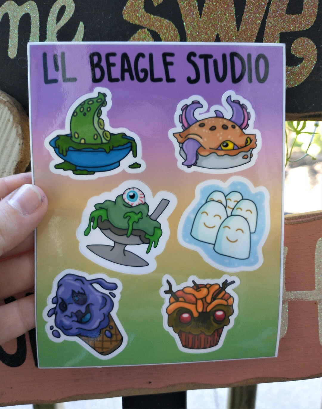 Spooky Foods Neopets Sticker Sheet Handmade Water Resistant / Etsy