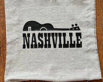 Nashville Pillow | Nashville Throw Cover | Nashville Guitar Throw Cover | Housewarming Gift