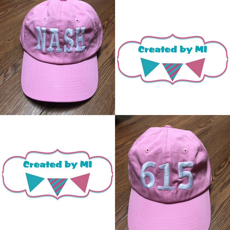 Pink Nash Hat Embroidered Nashville hat 615NASH Etsy