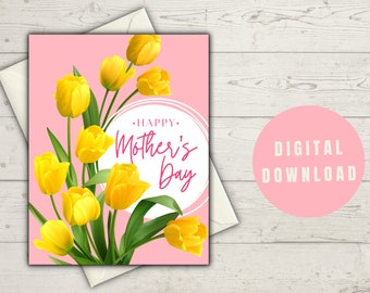 PRINTABLE Mother's Day Card Digital Download, Print at Home Card, Mother's Day Card