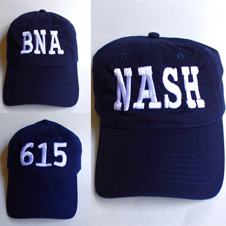 Navy NASH Hat Embroidered Nashville Hat BNA 615NASH Etsy