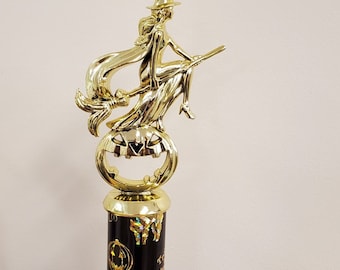 Halloween WITCH trophy, Award for Best Costume, Scariest, Most Original, about 10.5" tall