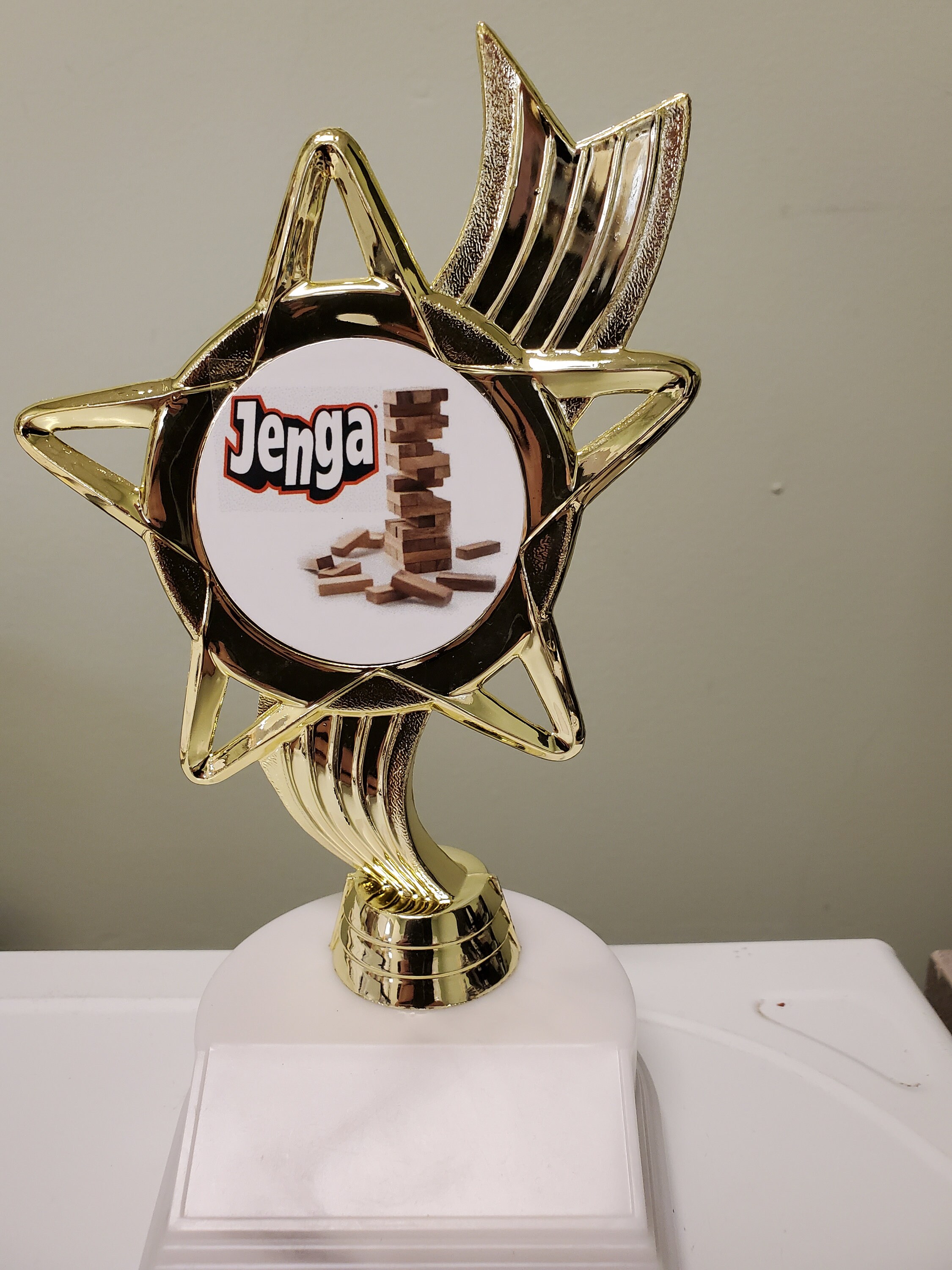 Jenga or Giant Jenga, Outdoor, trophy Champion Winner 1st