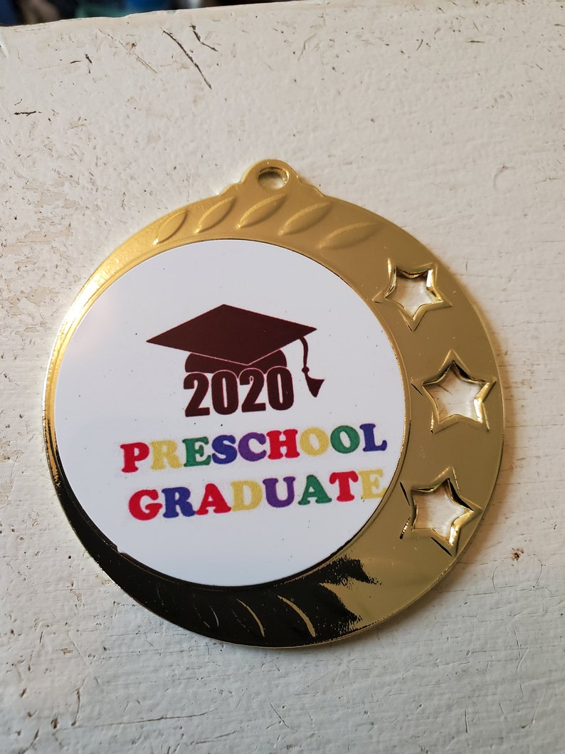 Preschool or PreK Graduation graduate medal with neck Etsy