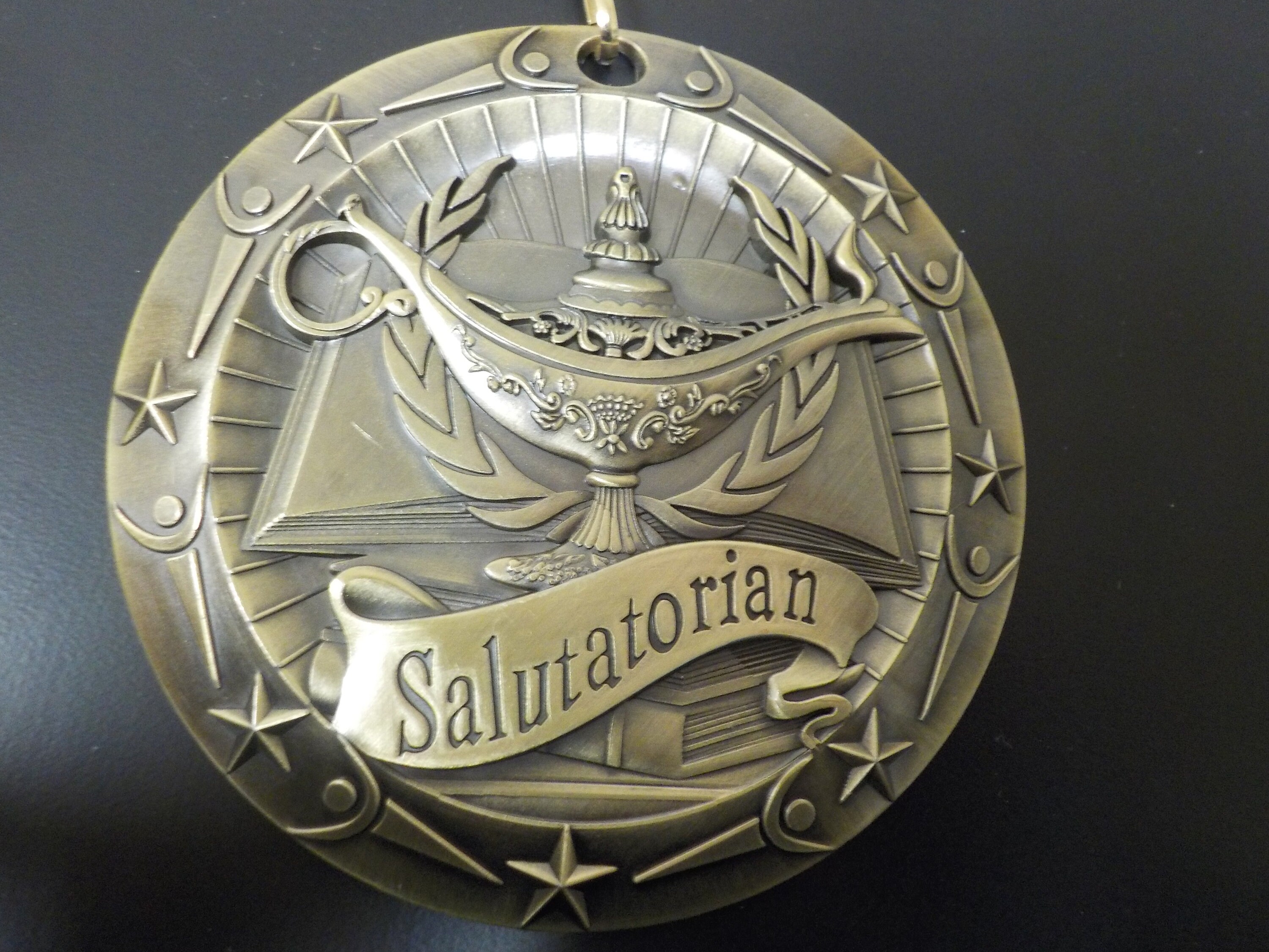  Valedictorian Award Medal on Gold Grossgrain Ribbon