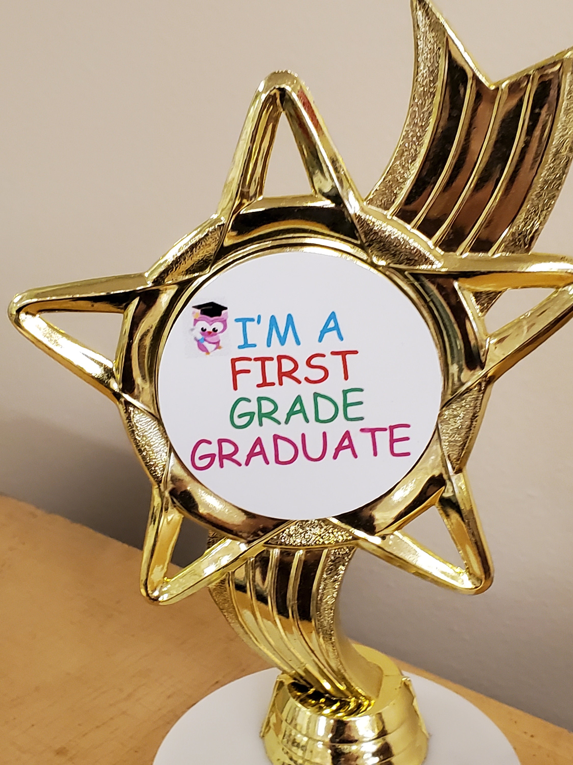 Personalized 2025 First Grade Graduation Trophy, Graduate Award