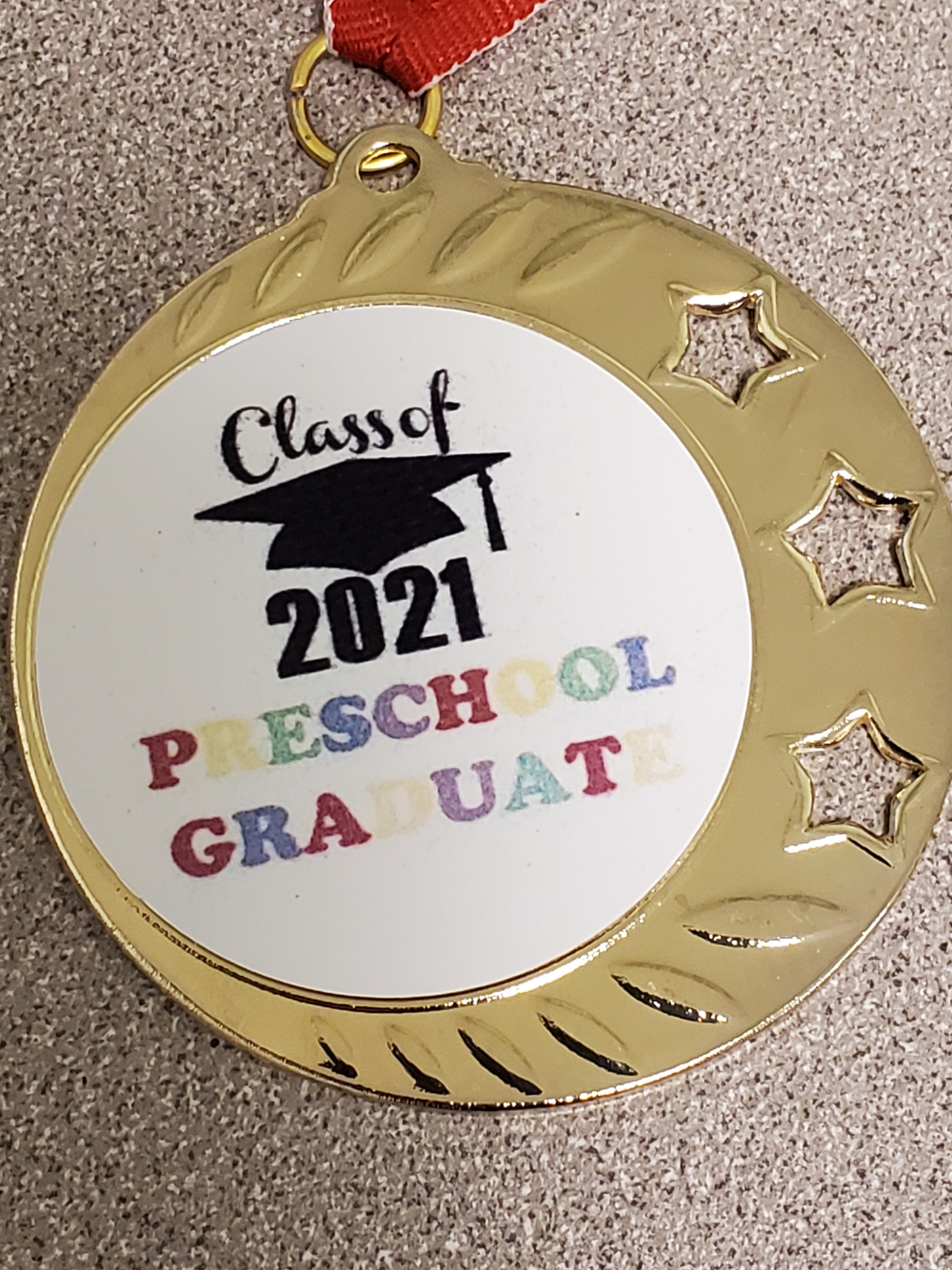 Preschool or PreK Graduation graduate medal with neck Etsy