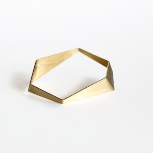 Geometric Gold Bracelet Geometric Bangle Bracelet Gold - Etsy