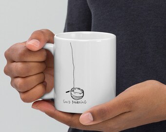 Betekenen Goedemorgen Mok, Kunstmok, Grappige Koffiemok, Verjaardagscadeau voor vriend, Kerstcadeau, Cadeau voor haar, Cadeaus voor hem