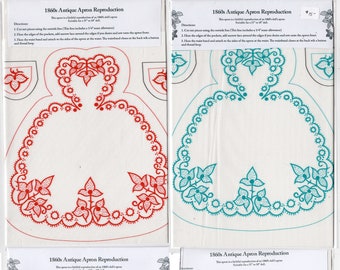 Reproduction Printed Cotton Apron for 15-17" Dolls - Choice of 4 Colors