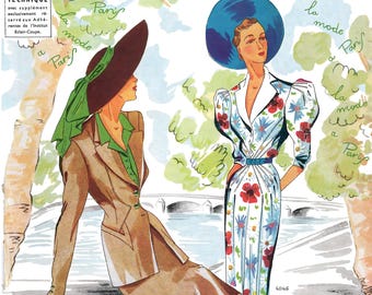 1947 Spring No. 32 - French Fashion Pattern Book Eclair Coupe Paris