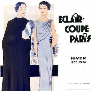 1935 Winter Issue French Fashion Pattern Book Eclair Coupe Paris