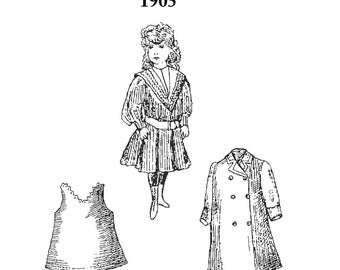 La Poupée Modèle 1905 Mignonette Doll Wardrobe Pattern Collection #2 Size 4-5" or 7"