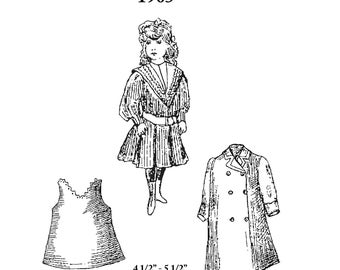 4.5"-5.5" La Poupee Modele 1905 Mignonette Doll Wardrobe Pattern Collection #2 Digital Download