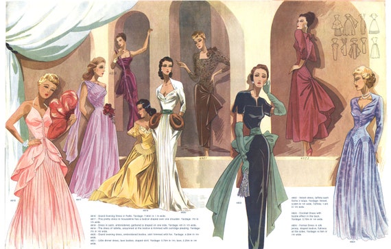 1949 Fall Issue French Fashion Pattern Book Eclair Coupe